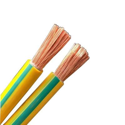 Ηλεκτρικό σύρμα PVC BVR 10mm 16mm Υψηλός ευέλικτος αγωγός με μόνωση σε κίτρινο